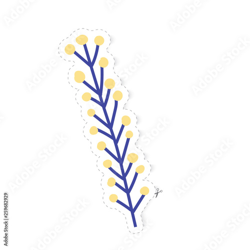 sticker plant vector