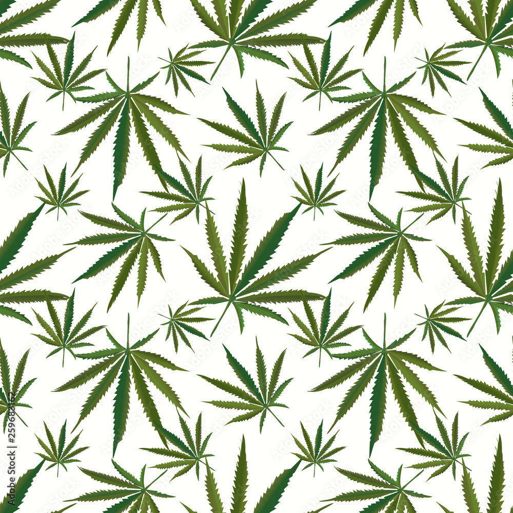 seamless pattern with marijuana