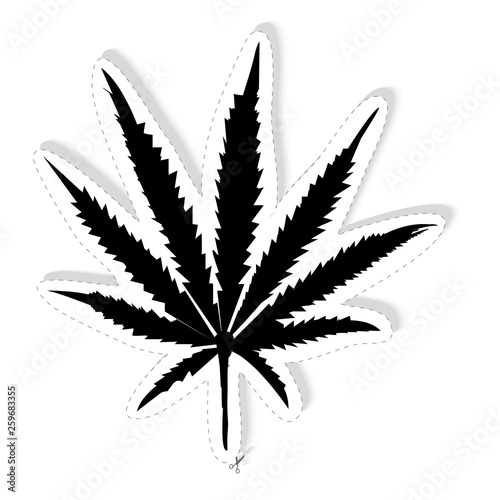 marijuana sticker vector