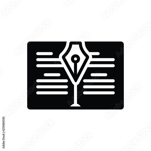 Black solid icon for narrative