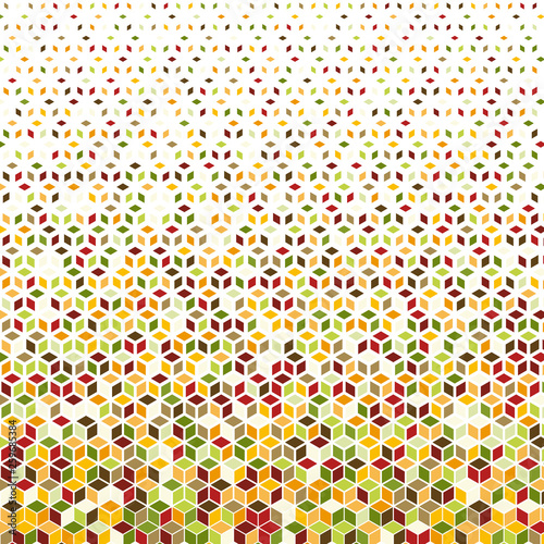 Halftone effect triangle mosaic pattern background various colours