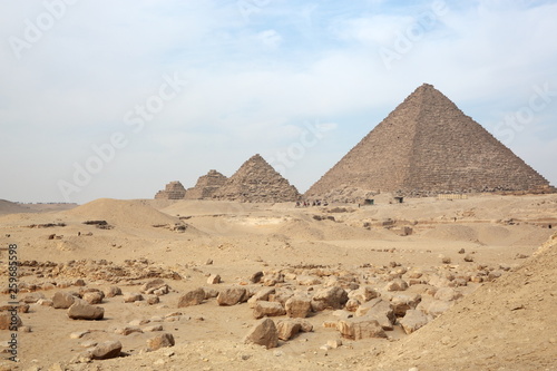 Great Egyptian pyramids in Giza  Cairo