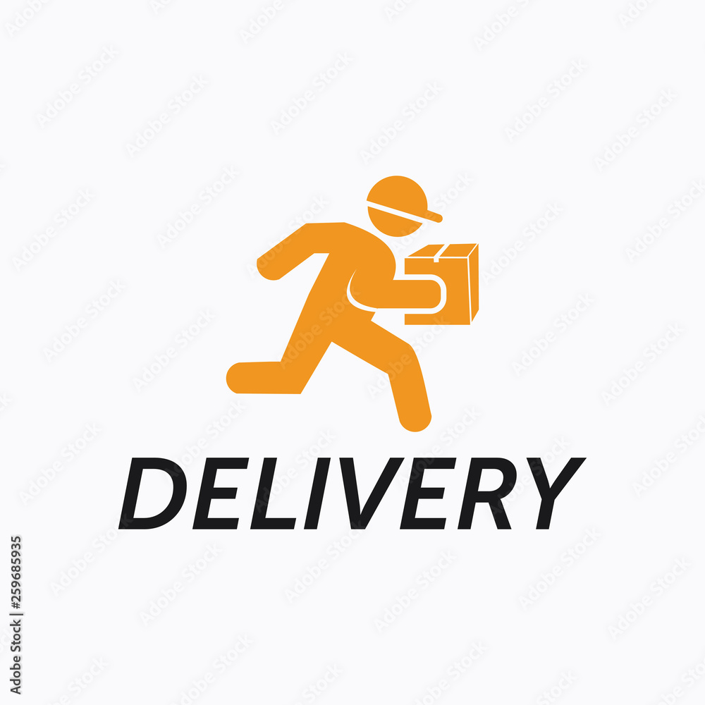 express delivery logo icon vector template with fast running man express delivery logo icon vector template with fast running man