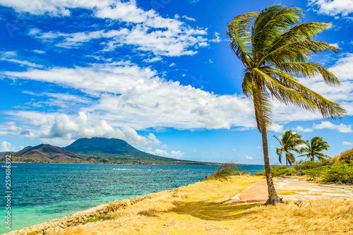 Cockleshell Bay and Nevis Peak, St Kitts
