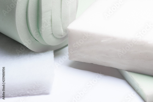 Canvas-taulu foam rubber on a white background close up