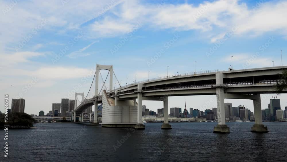Rainbow bridge in Odaiba, Tokyo, Japan Rainbow bridge in Odaiba, Tokyo, Japan