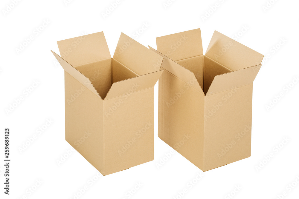 Pile of cardboard boxes on a white background Pile of cardboard boxes on a white background