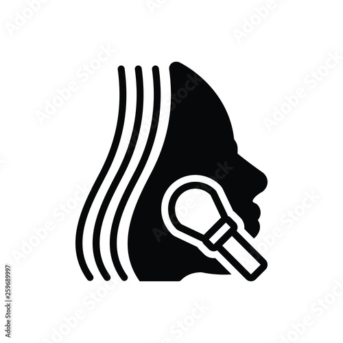 Black solid icon for makeup makeover