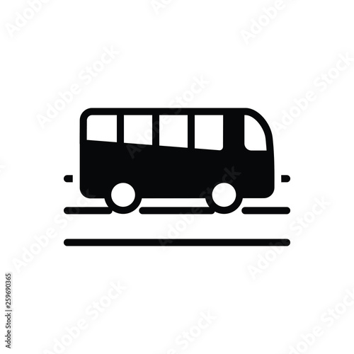 Black solid icon for travel booking