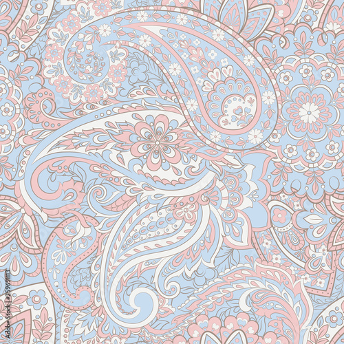 paisley seamless Vector pattern. batik style background