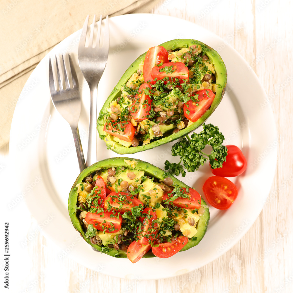 avocado salad isolated on white background avocado salad isolated on white background