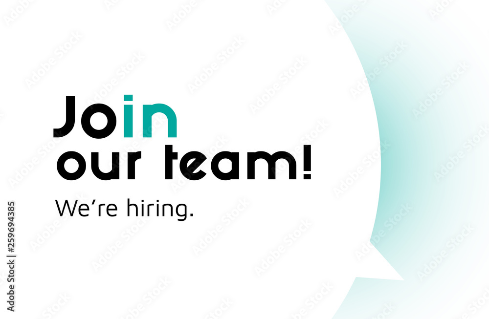 Join our team, we are hiring banner and vector background. Trendy bold  black typography. Job vacancy card design. hiring minimalist poster  template, Open recruitment creative ad. Stock Vector | Adobe Stock