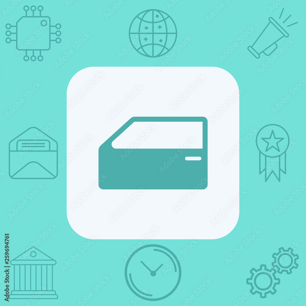 Car door vector icon sign symbol Car door vector icon sign symbol