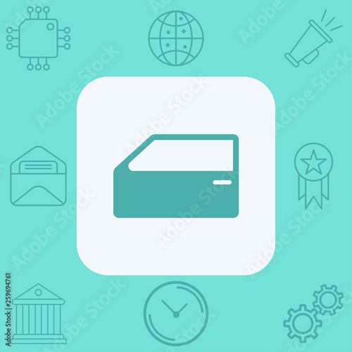 Car door vector icon sign symbol