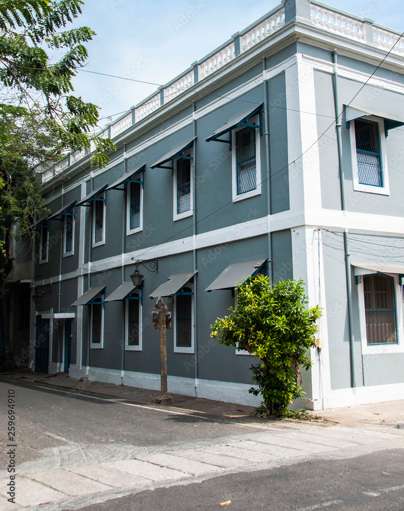 Obraz premium French Quarter of Pondicherry, India 