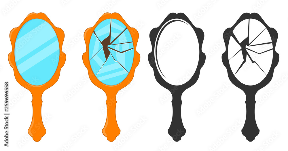 Hand mirror cartoon
