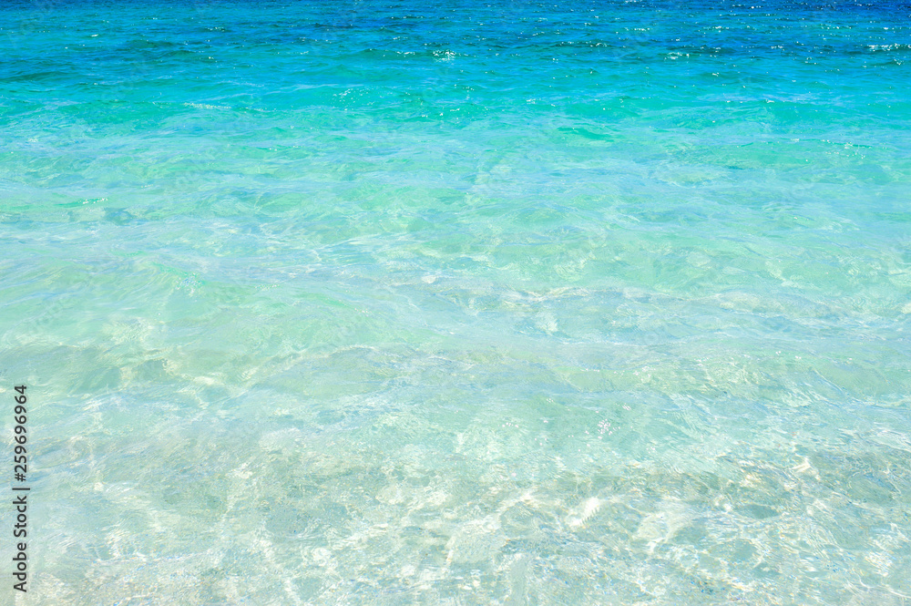 Transparent sea and crystal clear water