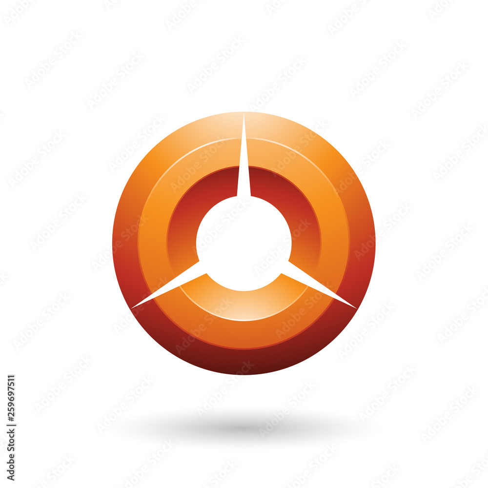 Orange Glossy Shaded Circle Vector Illustration Orange Glossy Shaded Circle Vector Illustration
