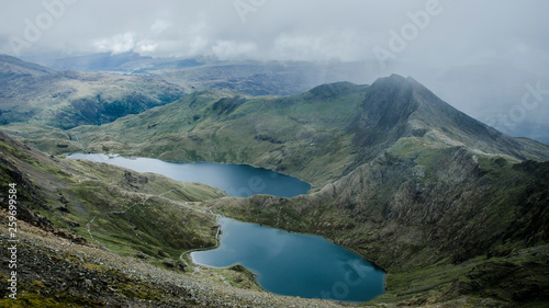 Photo View of Snowdonia en route up Mt Snowdon, Wales, UK
