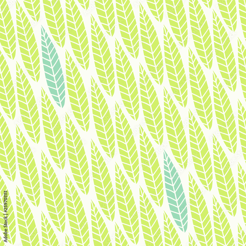 Beautiful seamless pattern with light green leaves. Vector illustration. Summer design. Beautiful seamless pattern with light green leaves. Vector illustration. Summer design.