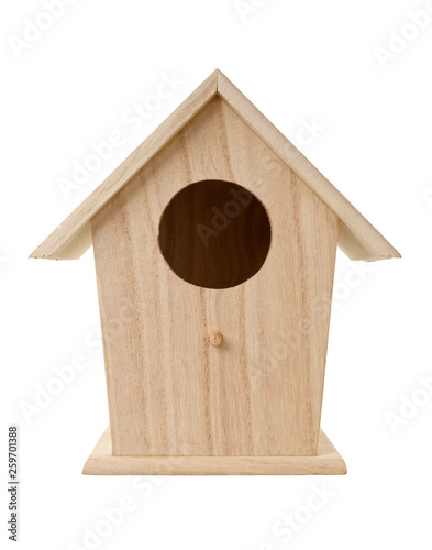 Wooden bird nesting box Fototapet
