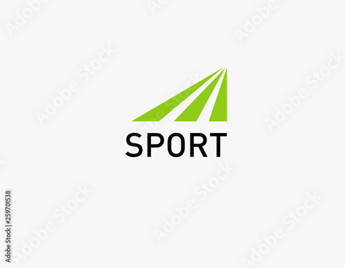 Logo three stripes abstract sport running track