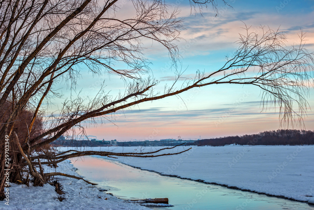 winter landscape with trees and snow winter landscape with trees and snow