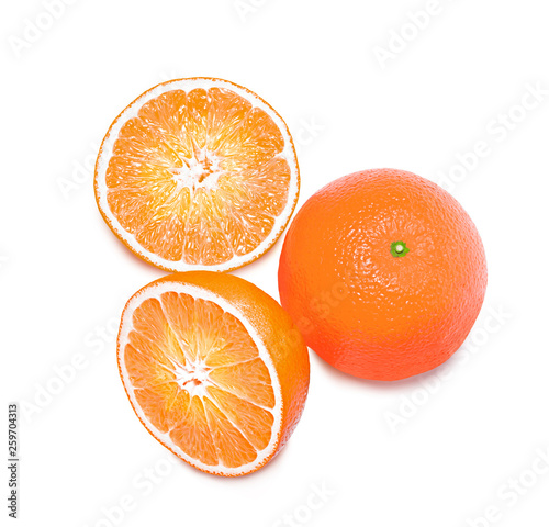 Orange. Isolated on White Background.