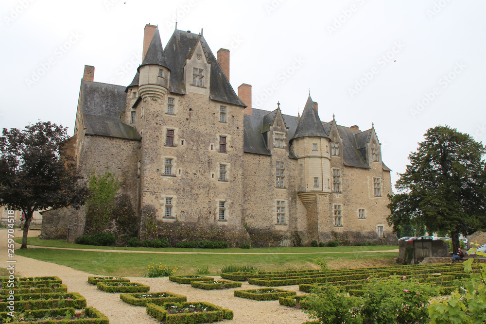 Medieval castle in Baugé (France)