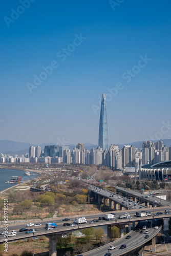 Seoul scenery is clear and clear sky without fine dust, South Korea. © JYPIX