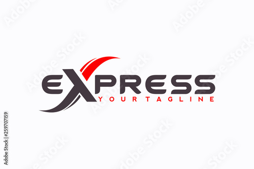 Fast Forward Express logo designs vector, Modern Express logo template photo