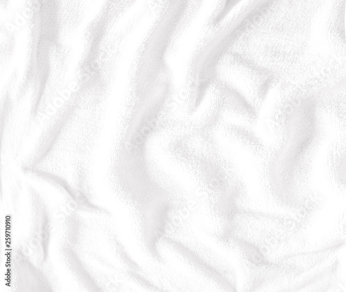 White crumpled towel in soft and blur style for background.
