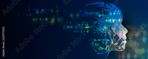 Conceptual technology illustration of artificial intelligence