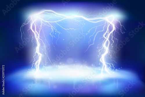 Stage effects. Electric energy. Heat lighting. Vector illustration.