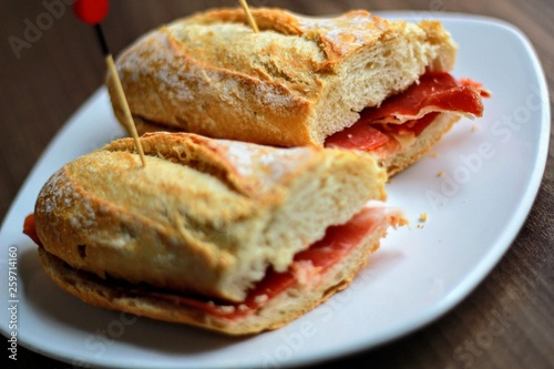 Bocadillos jamon serrano photo