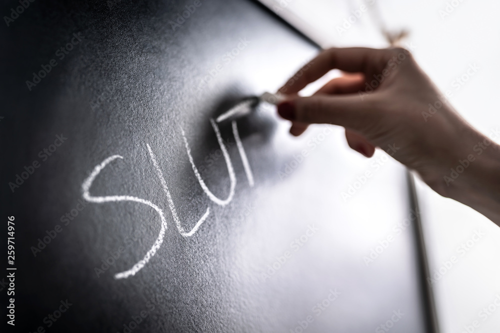 Bullying Concept Mean Hate Comment And Rumour Written On Chalkboard In