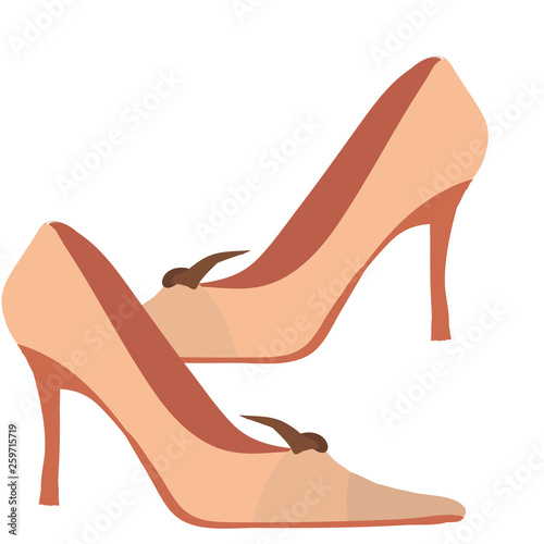  isolated shoes beige shoes with heels