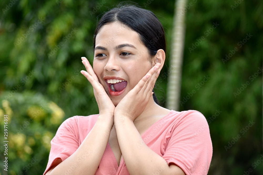 Surprised Attractive Filipina Adult Female