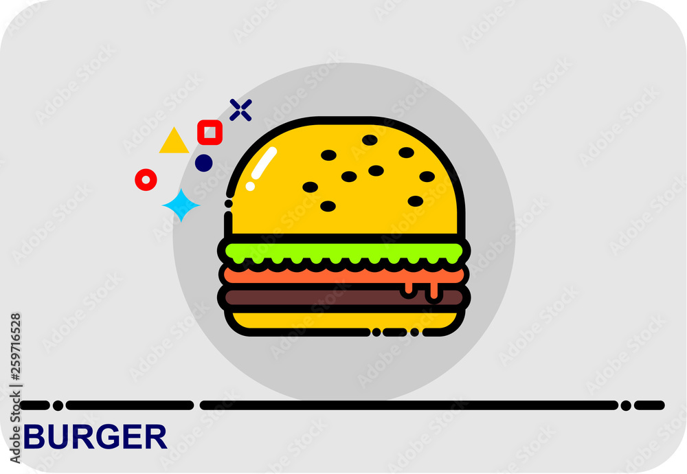 burger, icon vector burger, icon vector