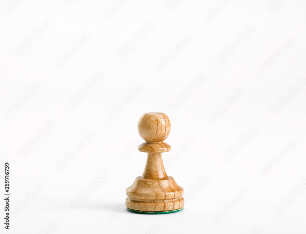 Figura de ajedrez sobre fondo blanco, peón Figura de ajedrez sobre fondo blanco, peón