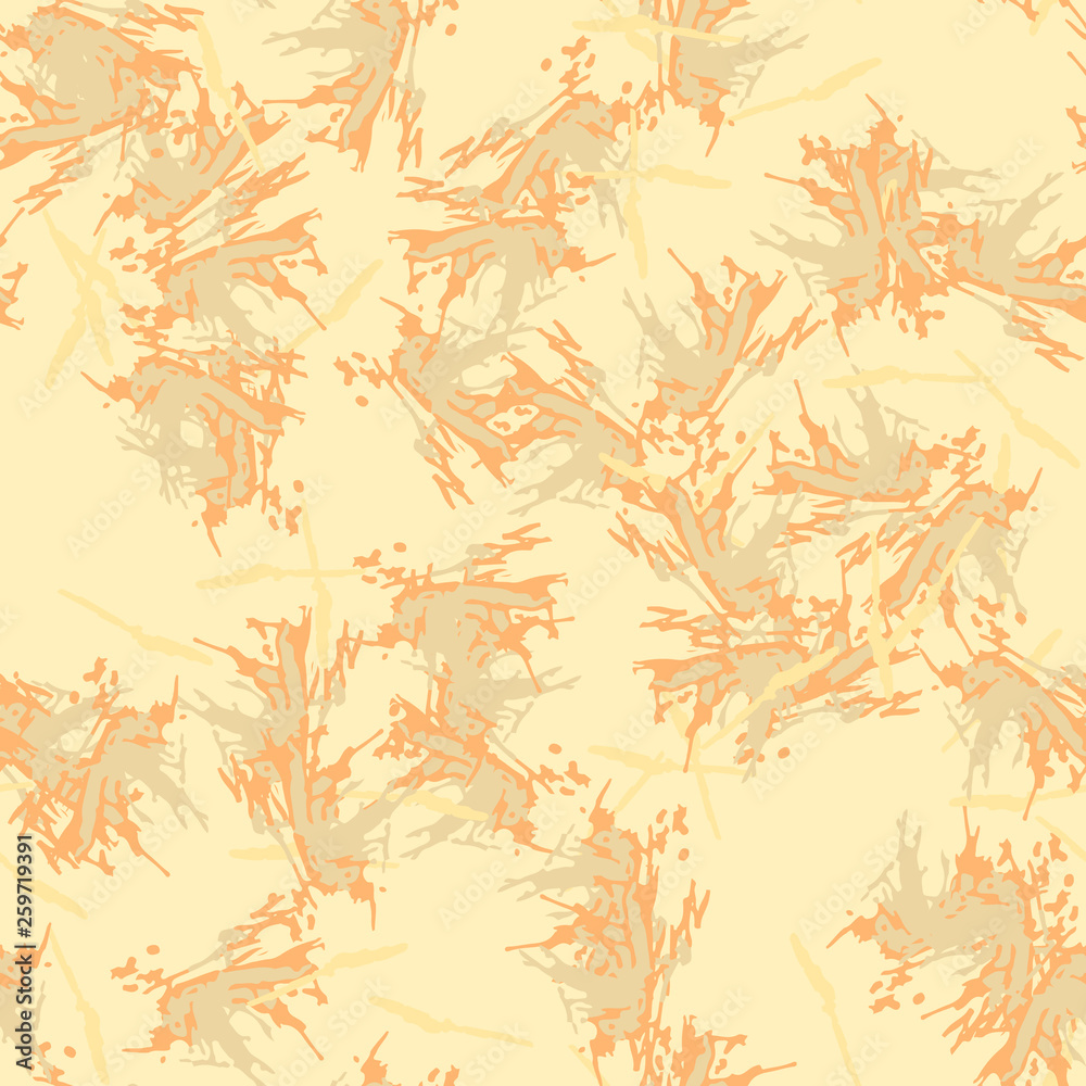 Fototapeta premium Desert camouflage of various shades of orange, beige and yellow colors