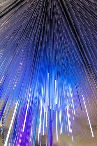 Blue glowing glass lines as abstract background