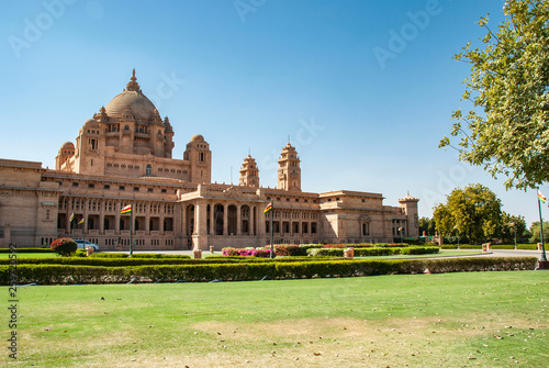 Outside view of Umaid Bhawan Palace of Jodhpur in India