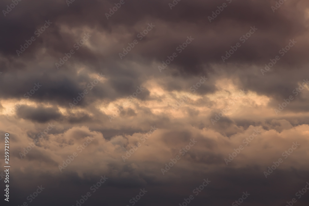 Sunset sky with clouds