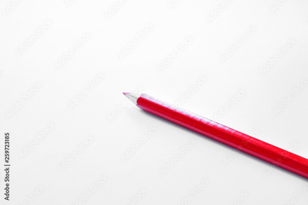 red pencil isolated on white background red pencil isolated on white background