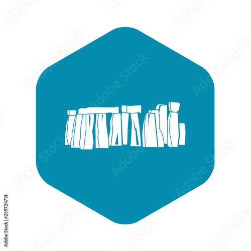 Stonehenge icon in simple style isolated on white background. Landmark symbol