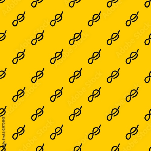 Ship rope con. Flat illustration of ship rope knot vector pattern seamless vector repeat geometric yellow for any design