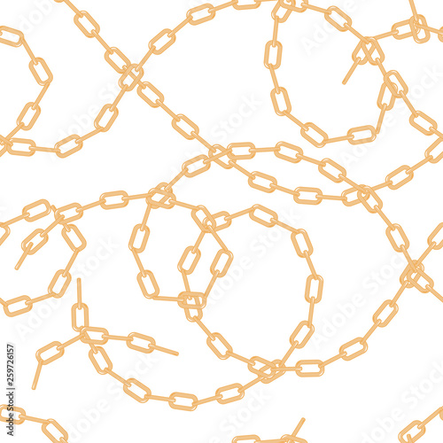 Seamless pattern with silver and gold chain for fabric design