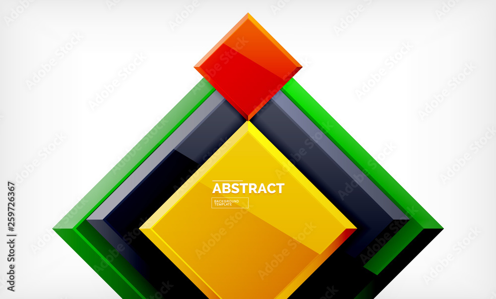 Square abstract background, glossy geometric design Square abstract background, glossy geometric design