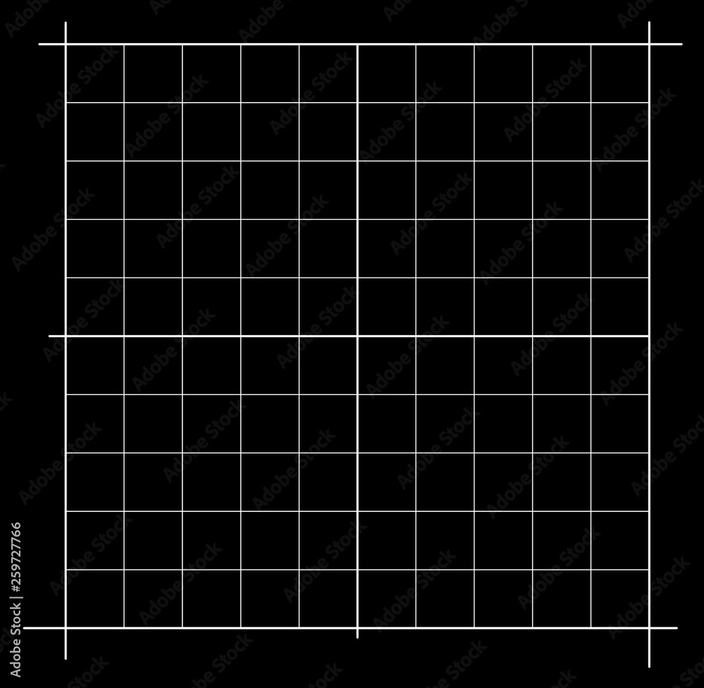 Measured grid. Graph plotting grid. Corner ruler with measurement isolated on the black background. Vector graph paper template background. Measured grid. Graph plotting grid. Corner ruler with measurement isolated on the black background. Vector graph paper template background.